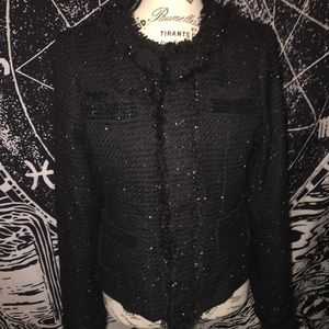 Black Tweed Sparkle Blazer